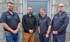 Left to right: Fraser Benzie - hires manager, Chris Martinez - accounts & IT manager, Mark Allan - managing director, Craig Messer - general manager.