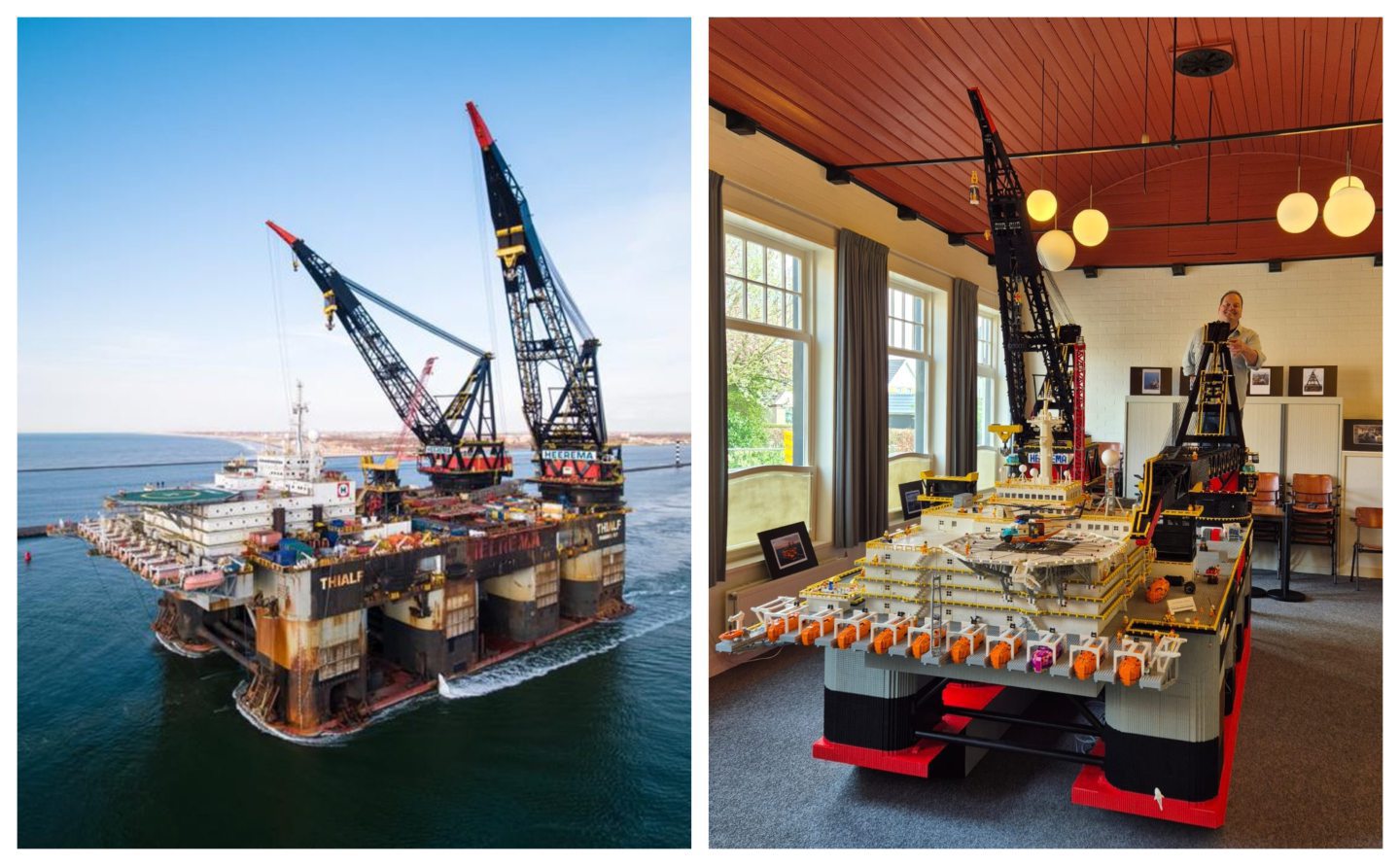 Man takes seven years to recreate giant Thialf vessel out of Lego