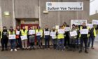 Worley workers walk out at Sullom Voe Terminal.