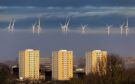 Wind turbines off the coast of Aberdeen, a city long known as the oil and gas capital of Europe.