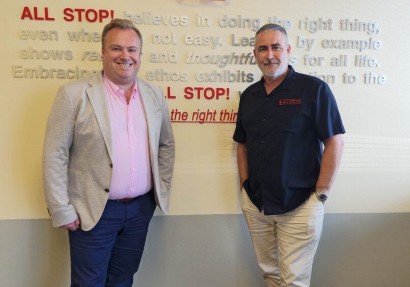 Chris Durling (Deputy Chief Financial Officer of 3t) & Adam Lee (CEOfounder of ALL STOP!)