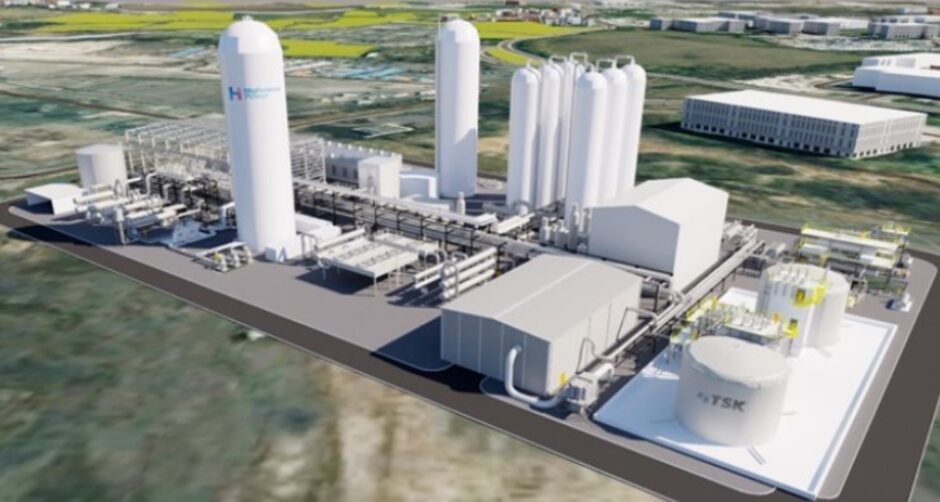 Mock-up of Highview Power's liquid air energy storage site set for Manchester.