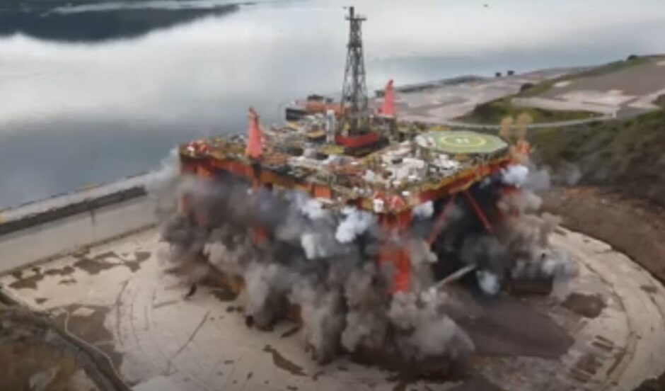 WATCH: Oil rig explodes on the shores of Kishorn