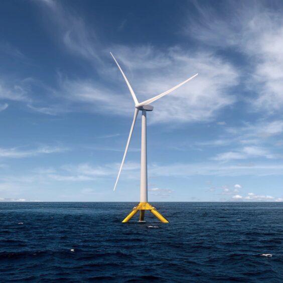 Marine Power System's PelaFlex floating offshore wind platform design.