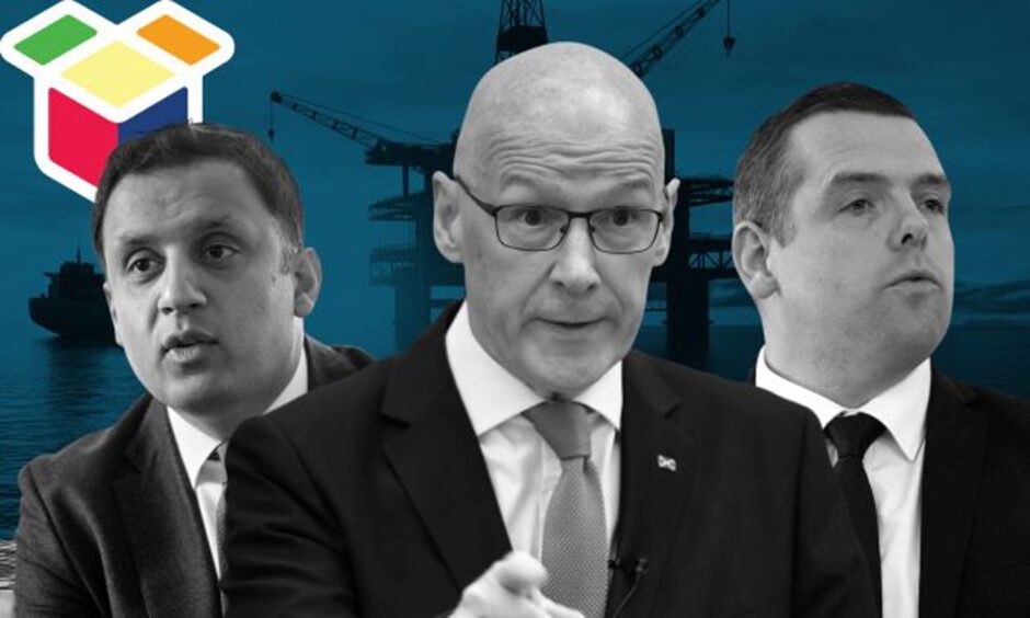 John Swinney, Douglas Ross and Anas Sarwar will debate energy in Aberdeen.