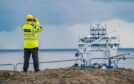 Noss Head near Caithness, where the Shetland interconnector cable will connect power from the Viking Energy wind farm to the UK grid.