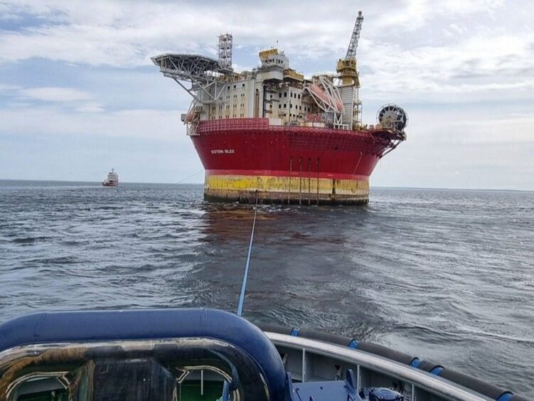 The Western Isles FPSO heading to Scapa Flow.