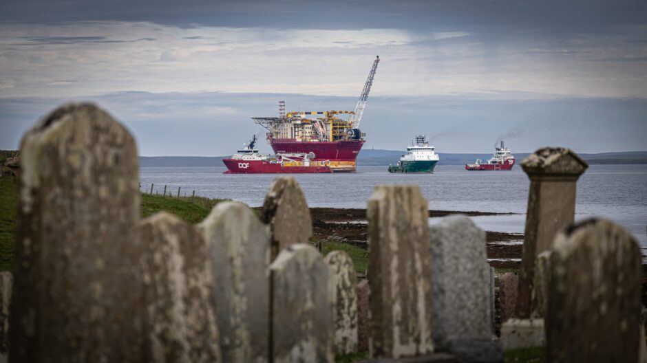 Western Isles FPSO arriving in Scapa Flow, Orkney.