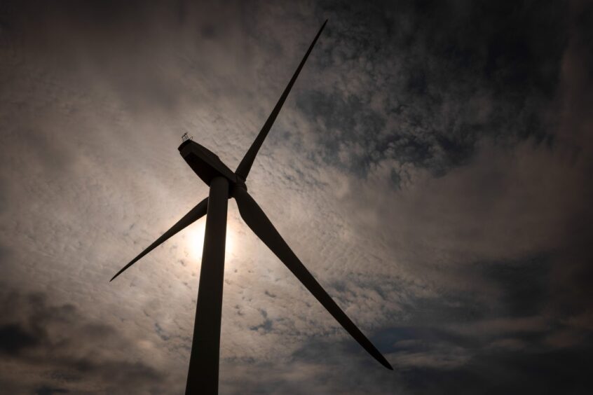 A wind turbine on the Red Tile Wind Farm near Cambridge, UK, on Monday, Aug. 15, 2022.