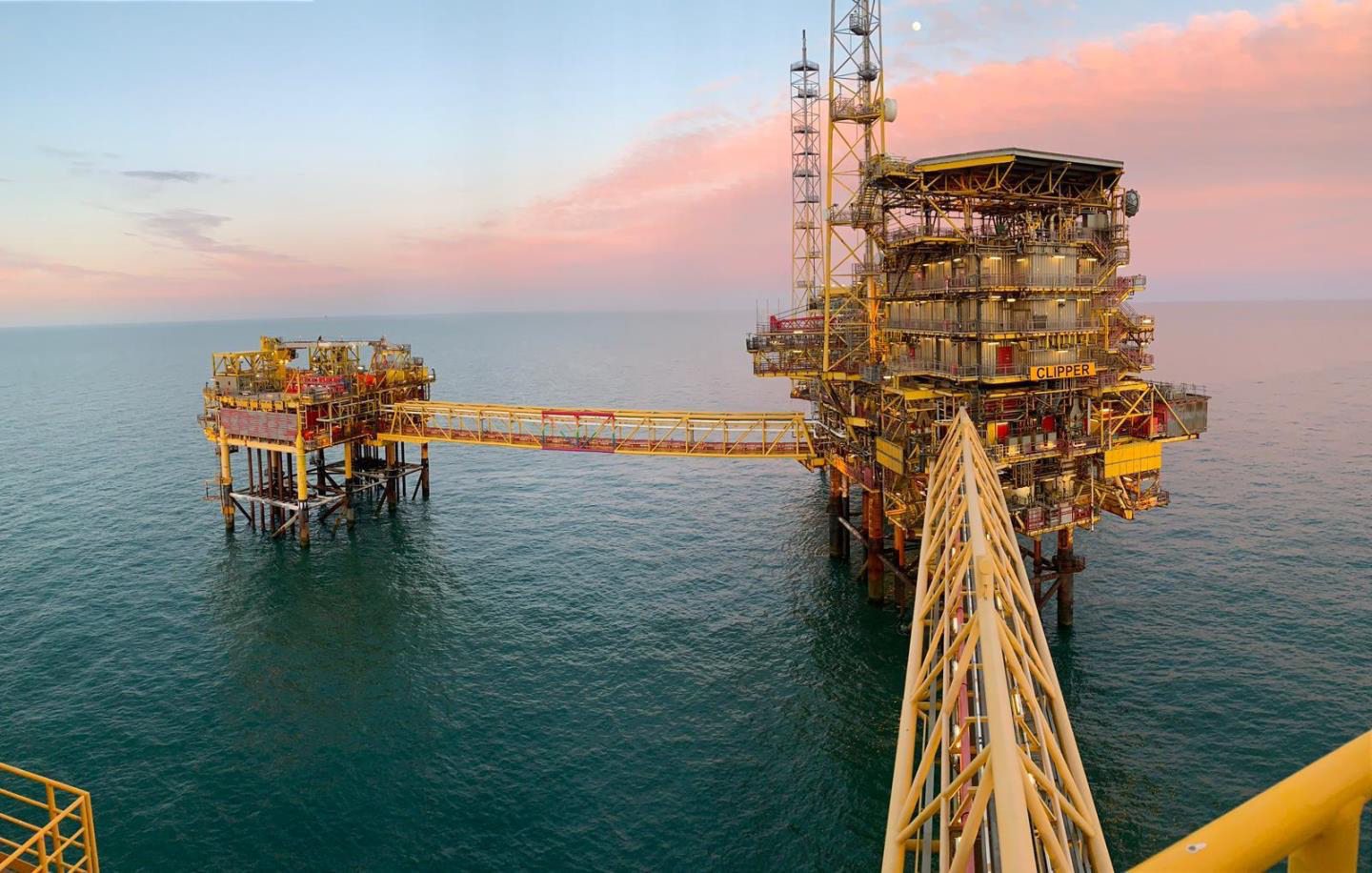 Shell's Clipper platform. North Sea.