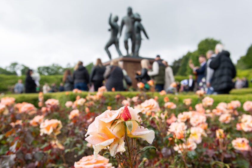 Service held at the North Sea Memorial Gardens.