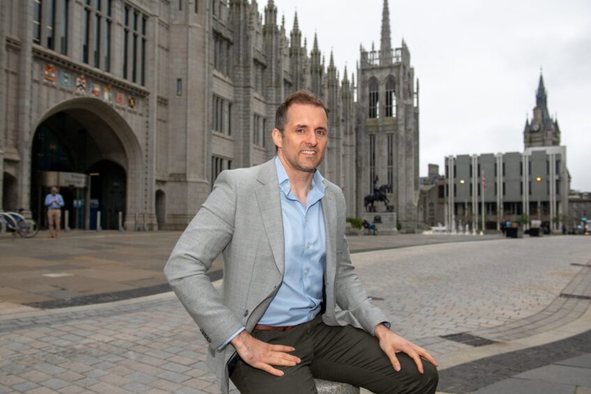 BP Aberdeen Hydrogen Energy chief executive Oliver Taylor outside of Marischal College.