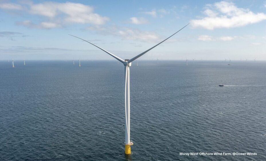 The Moray West offshore wind farm, which has delivered first power