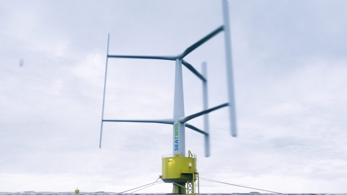 SeaTwirl vertical axis wind turbines