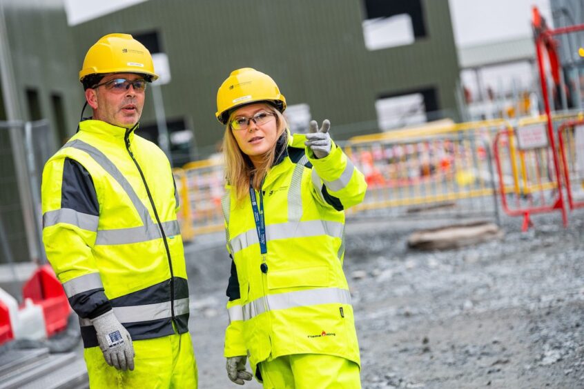 Workers developing the Western Isles HVDC interconnector.