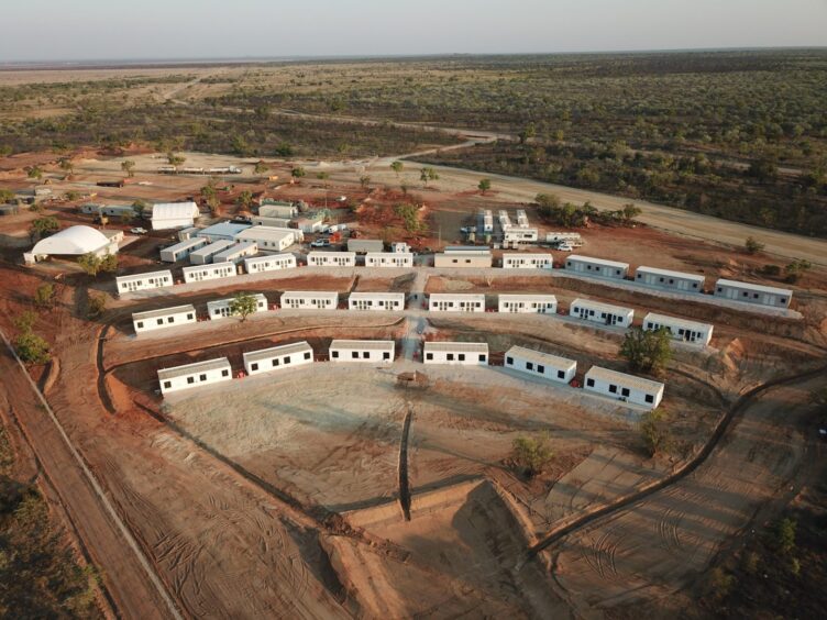  A remote camp in Australia constructed by BBB Remote Site Services 