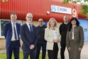 L-R: David Wilson, ETZ Ltd Energy Director; Gavin Sim, Managing Director - Alba Gaskets; Sigrid Ruz, Operations Director - Alba Gaskets; Gillian Martin MSP, Craig Williamson, Business Development Manager, Alba Gaskets; Freda Miller, Programme Manager, ETZ Ltd..