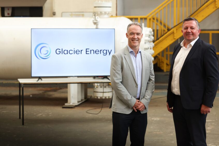 Scott Martin, Glacier Energy CEO (left) and Jamie Brown of Francis Brown.