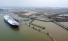 A Liquified Natural Gas tanker docked at Grain LNG terminal, near Rochester, UK.Photographer: Chris Ratcliffe/Bloomberg. Rochester.