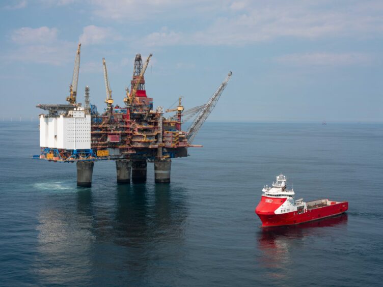 The Gullfaks C platform in the North Sea.