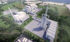 A visualisation of the planned Protos ERF carbon capture plant.