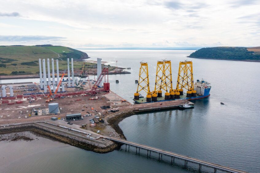 Offshore wind jackets at Port of Nigg