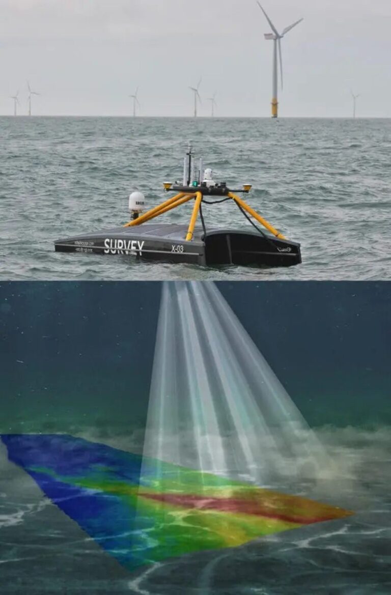 Fleet of roboboats busy surveying North Sea windfarm site