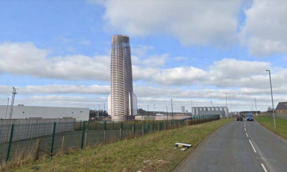 Concept art of what Film-Ocean's proposed wind tower would look like.