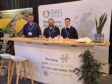 Gael Energy's stand at Onshore Wind Conference 2024, made out of an old wind turbine blade.