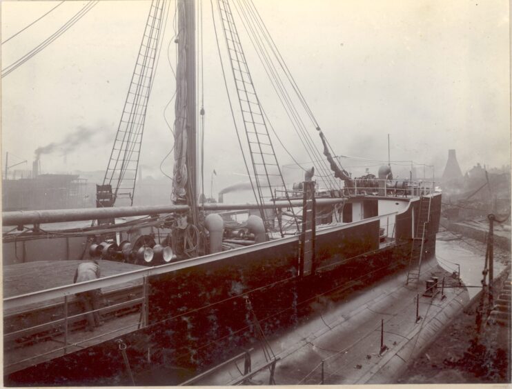 The SS Cheltenham, before it was captured by Russian warships and renamed the SS Tobol.