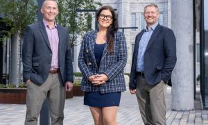 From left, Chris Collie of Zenith Energy. Kirstie Langan of PDi and Sandy Fettes of Hogarth Energy.