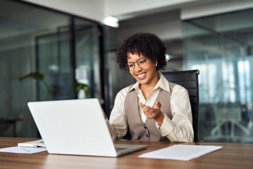 Woman at laptop