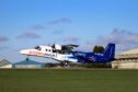 A ZeroAvia test flight on a Dornier 228 aircraft at Cotswold Airport.
