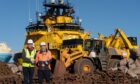 FMS managing director Steven Brown (L) and Montrose Port chief executive Tom Hutchison.