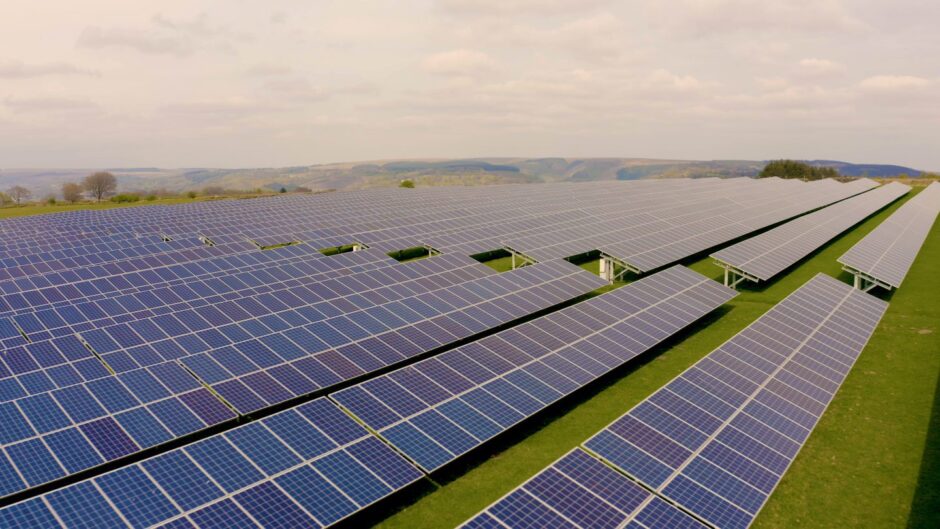 A UK solar farm developed by Octopus Energy.