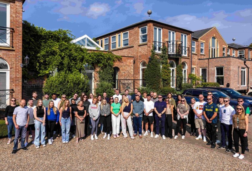 Boston Energy staff outside the new head office in East Yorkshire.