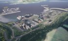 A representation of plans for a green industrial centre at Hunterston.