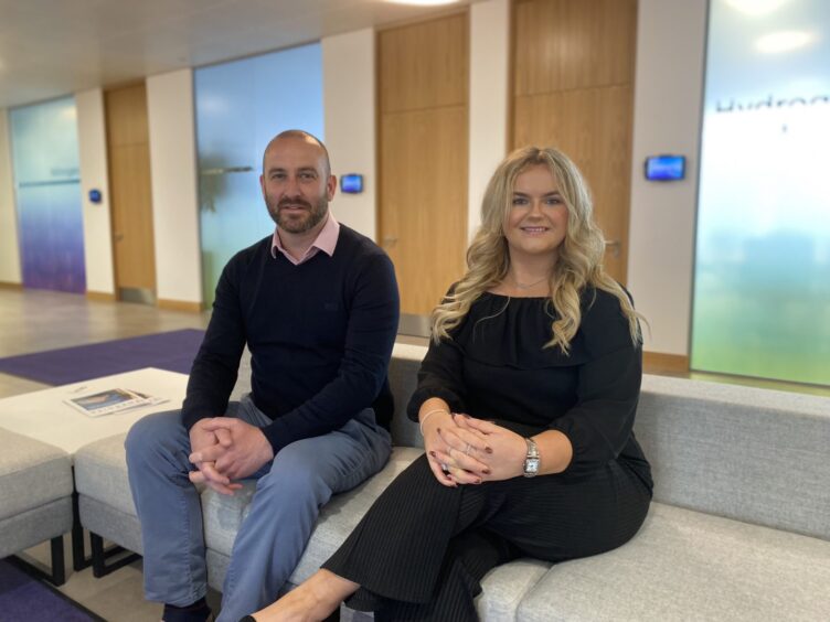 Left-to-right: Step Change in Safety programme delivery manager Alan McIntyre and digital communications assistant Nicola Mackie.