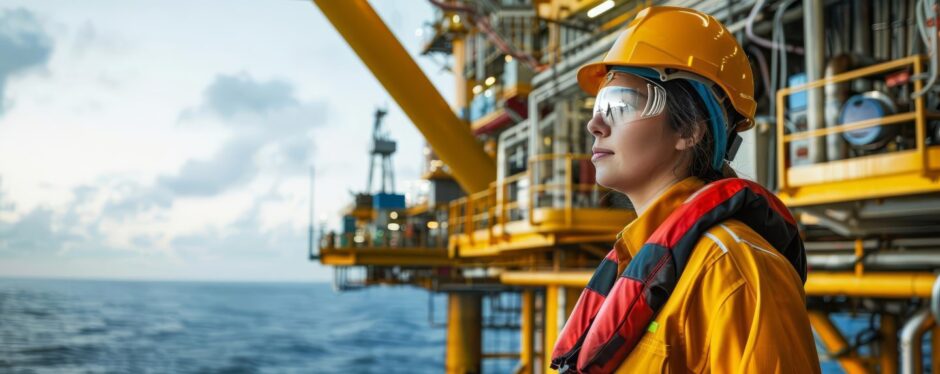 worker on an oil rig