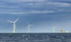 The Neart na Gaoithe offshore wind farm off the coast of Scotland. . Scotland.