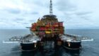 The Brent Charlie topside on the Allseas Iron Lady cargo barge.