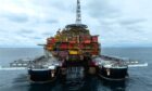 The Brent Charlie topside on the Allseas Iron Lady cargo barge.