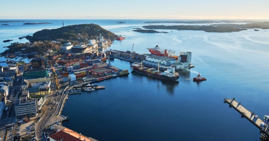 The Port of Kristiansand in Norway.