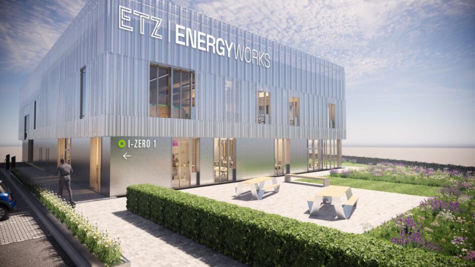 Artist's representation of ETZ EnergyWorks building in Tullos 