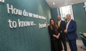 Members of Peterson Energy Logistics at their new office in Marischal Square