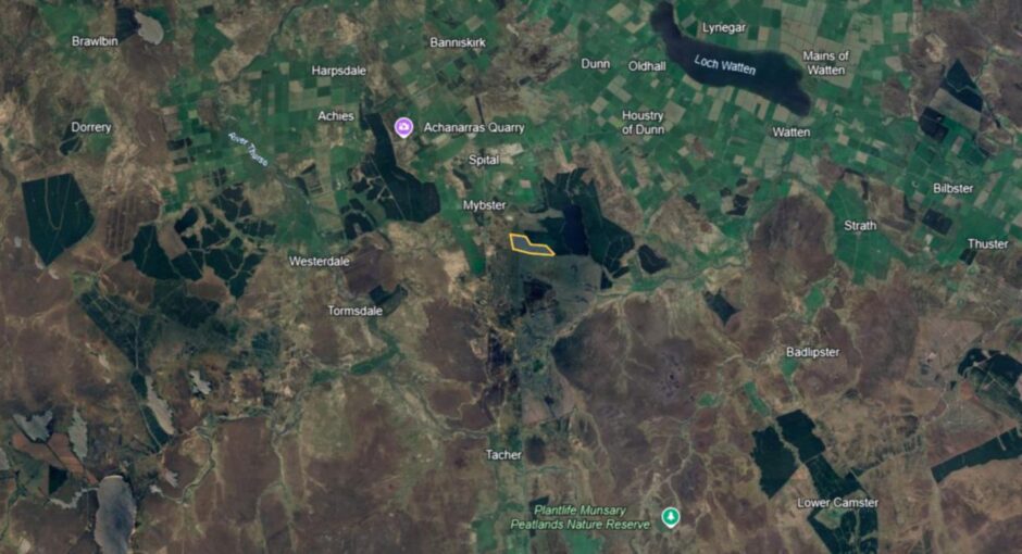 Google map of Battery Storage Site near Loch Toftingall. 