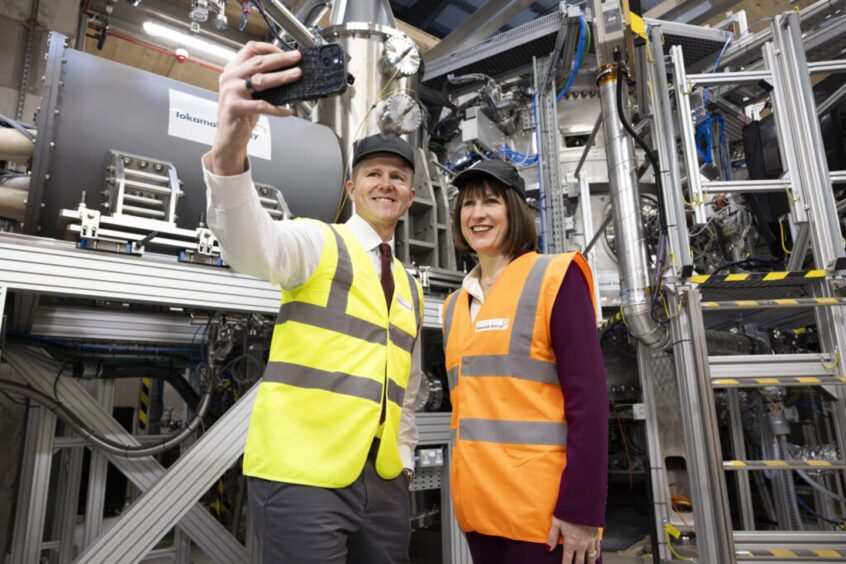 UK Chancellor Rachel Reeves visits the Tokamak Energy facility in Oxfordshire.