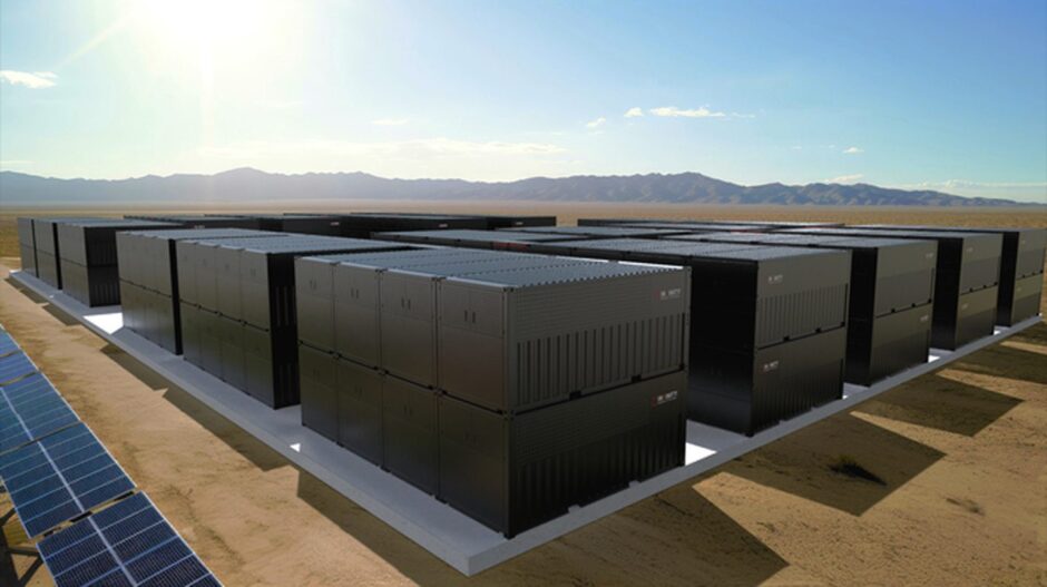 A render of Invinity Energy System's 'Endurium' grid-scale vanadium-flow battery.