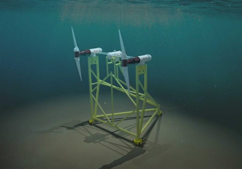 The design for Inyanga Marine Energy Group's HydroWing tidal energy technology.