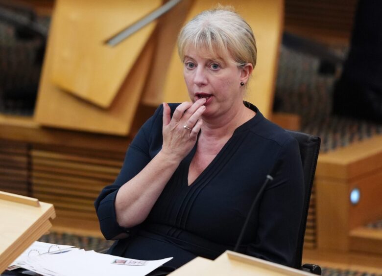 Finance Secretary Shona Robison in the Scottish Parliament. PA Photo. Credit: Andrew Milligan/PA Wire.